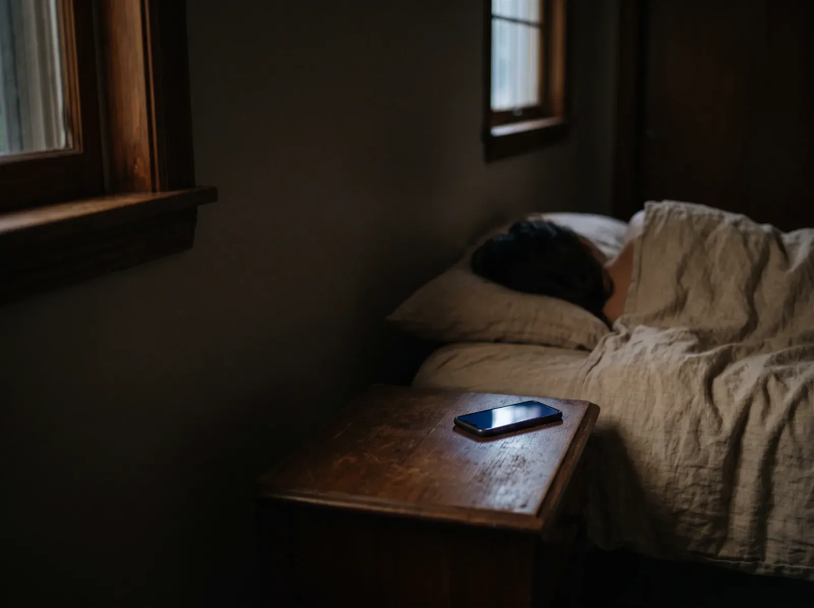 A patient recovering at home